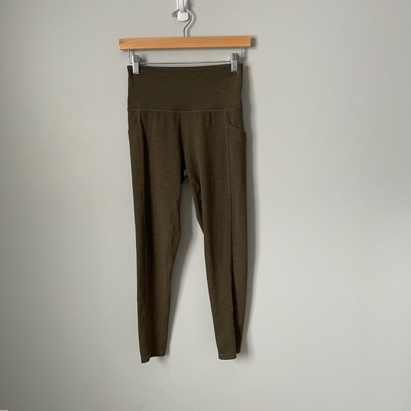 Prana Brown High Waisted Pocket Leggings Athleisure Activewear Size Women's M - Picture 6 of 11